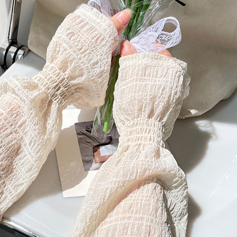 Summer Ice Silk Sunscreen Sleeve Loose Ice Sleeve Breathable Horn Sleeve