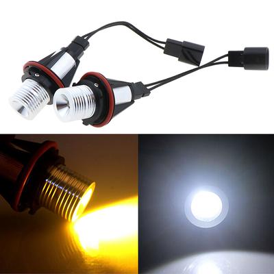 1 Adet E39 E60 E87 X5 Led Melek Gözü Yüzük İşaretleyici Yan Işık Beyaz Sarı Led Ampuller