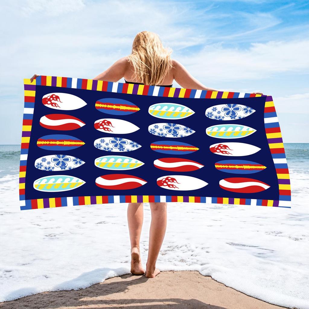 70x140 Microfiber Custom Printed Beach Towel - Absorbent & In Stock