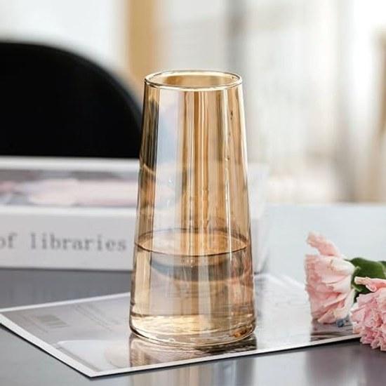 VaseGlassVaseStylishSingle Stem HolderSimple Flower ContainerVaseTransparentFlower BaseVaseDecorators DecorationHeight 15CM
