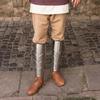 Gambe Fantasy in Acciaio Lucidato Armatura per Gambe Parastinchi Medievali per Uomini Perfette per Cosplay, LARP e Festival Rinascimentali