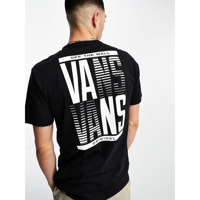 

Черная футболка с принтом на спине Vans Off the Wall