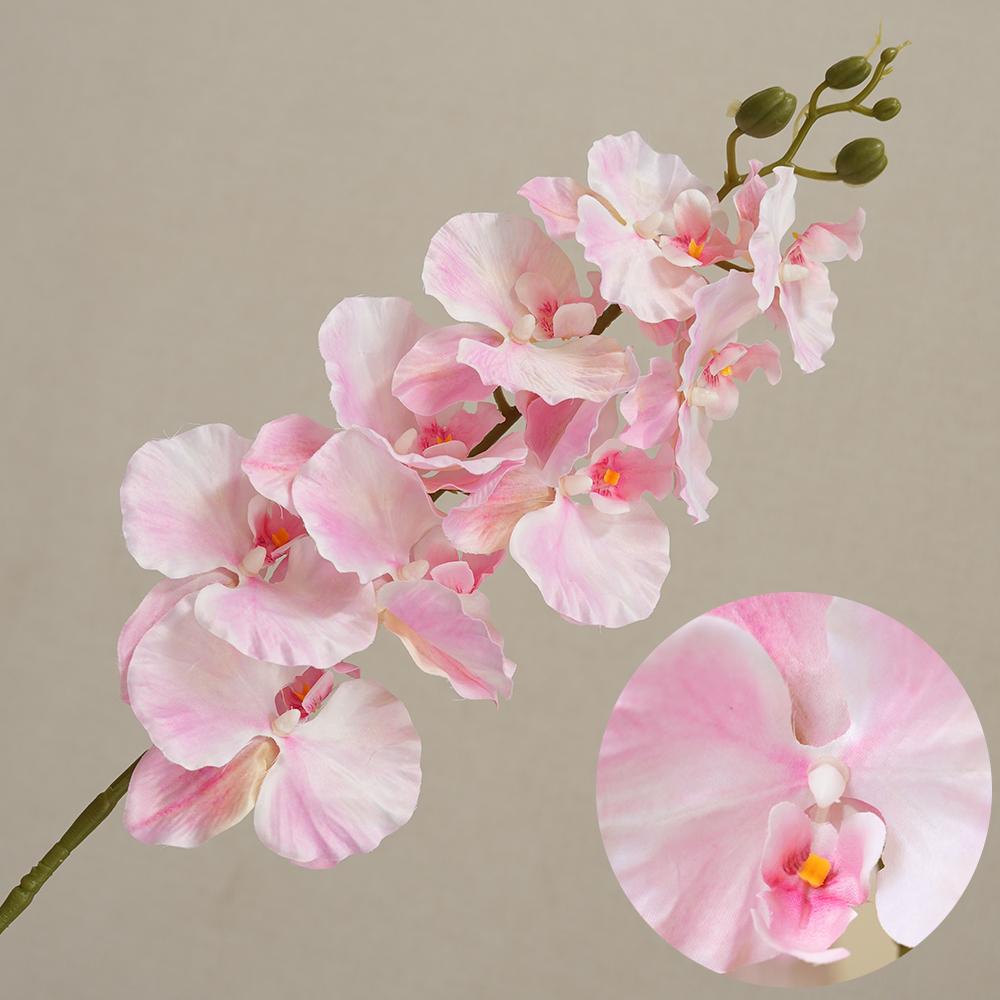 

1 шт. Искусственный цветок орхидеи Искусственные цветы орхидеи фаленопсис Цветочные композиции Искусственный цветок орхидеи для свадебного домашнего праздничного декора светло-розовый