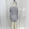 European and American sexy style deep V-neck knitted jumpsuit nightclub party stretch slim Spice Girls women's jumpsuit