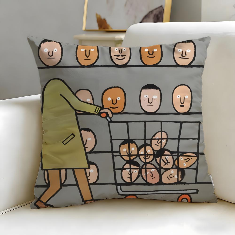 Klassische Künstlerin Jean-Jullien Kissenbezug Weich & Leicht zu Waschen – Vielseitig für Sofa, Bett, Reise und Büro
