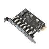 Cablecc 7-port til HUB PCI Express utvidelseskortadapter 5 Gbps for hovedkort PCI-E USB3.0
