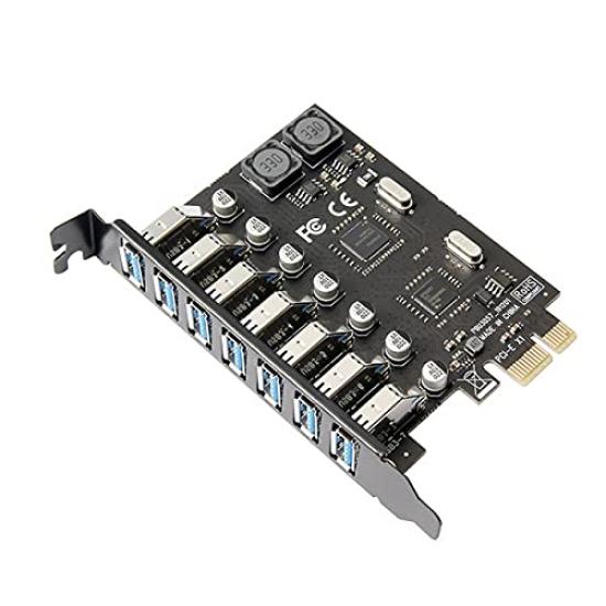 Cablecc 7 Port to HUB PCI Express Expansion Card Adapter 5Gbps for Motherboard PCI-E USB3.0