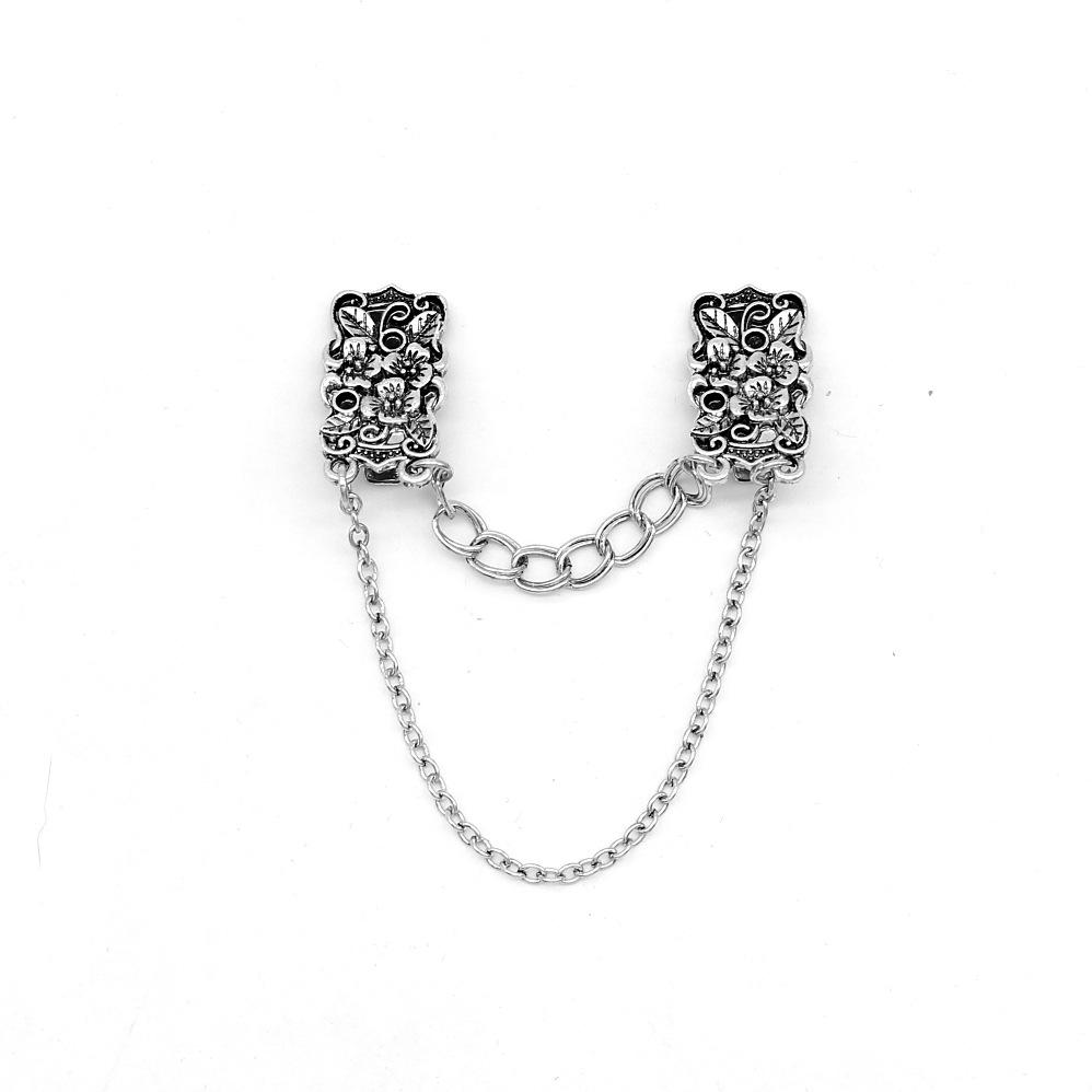 Antique Silver Brooch Collar & Scarf Clip for Men & Women