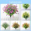 Eucalyptus Robusta Rose Artificial Flower With Plastic Lotus For Wedding Decor And Garden Arrangements