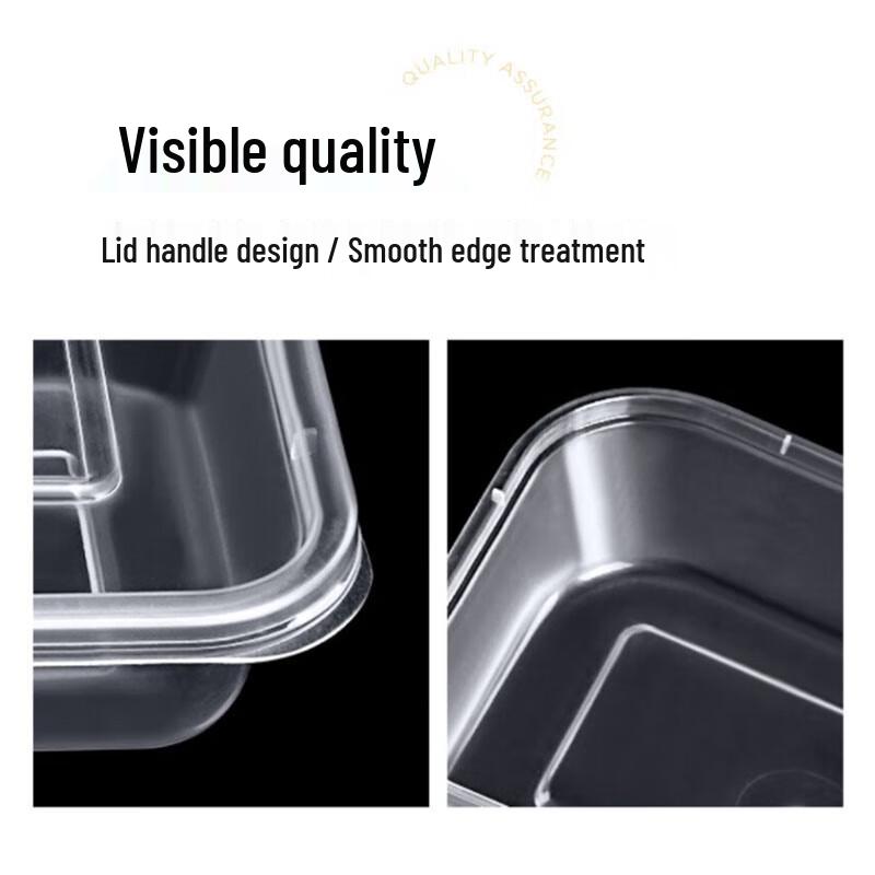 Disposable 4-Compartment Transparent Food Container