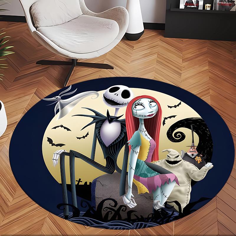L'incubo prima di Natale (41) Tappeto Rotondo per Ufficio Tappeto Decorativo per Pavimento per Ufficio Camera da Letto Soggiorno e Spazio Domestico