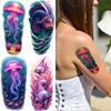 12pcs Temporary Tattoo Colorful Realism Octopus Robot Jellyfish Seahorse For Back Men Women