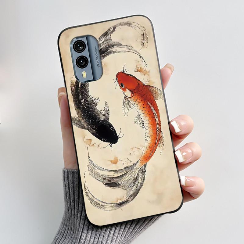 Casing For Nokia X30 5G Anti-scratch Bumper Soft Shell For Nokia XR21 Beautiful Brightly Colored Sunflower Pattern Black Case
