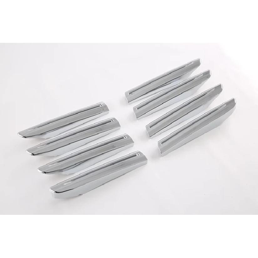 For Toyota Land Cruiser LC300    ABS Chrome Front Center Mesh Grille Grill Cover Radiator Strip Trim Decoration ABS Chrome