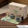Hand-Painted Matcha Tea Ceremony Set: Whisk, Stirrer, Hyakuhon-date Chasen, and Souvenir Brush