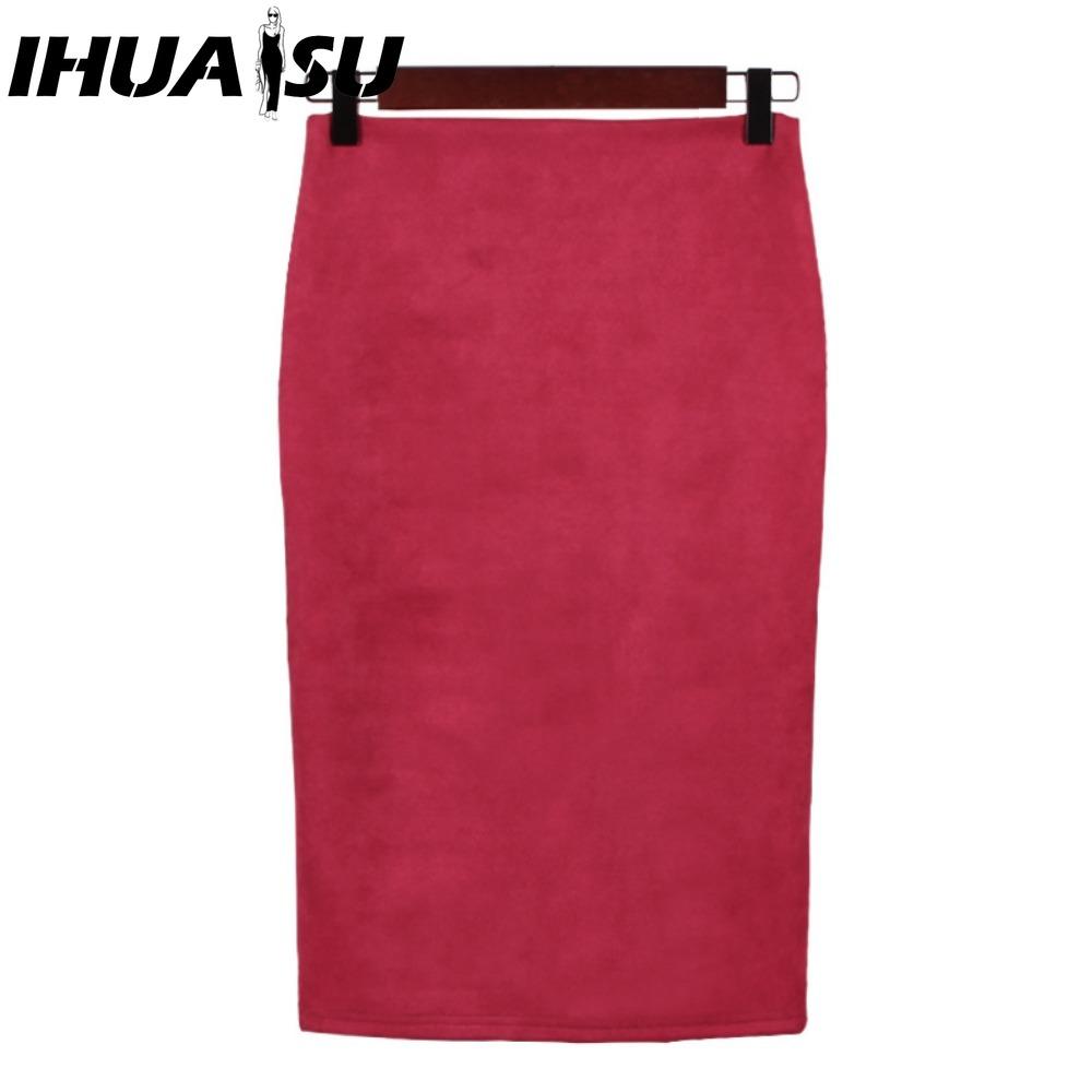 IHUASU Women's Fashion Casual Solid Color Print Summer Spring Skirt