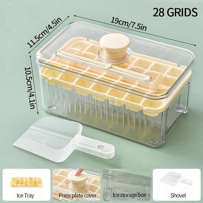30 Grids Pressing Ice Cube Tray Block Mold Press Ice Making Mold Summer Ice Maker Tool Household Sealed Ice Maker Kitchen