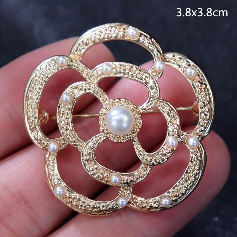 Genuine Professional Amasht Brooch Retro High-end Temperament Luxury Pearl Diamond Pin Women's Suit and Accessories