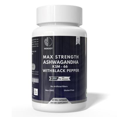 Capsule Ashwagandha & Piper Negru | 1950 mg | Supliment Alimentar
