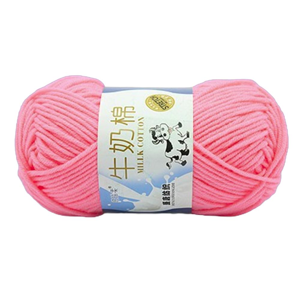 Håndstrikkegarn Melkebomullsgarn Mykt Garn Fargerikt Heklegarn Bomullstråder Strikketilbehør for Barn