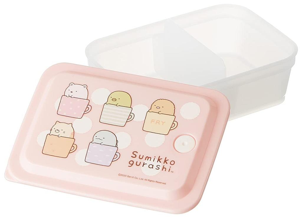 Skater Bento Box, Fluffy Capacity, 600ml, Integrated Gasket, Air Valve, Single Tier, Sumikko Gurashi (PAS6AG-A)