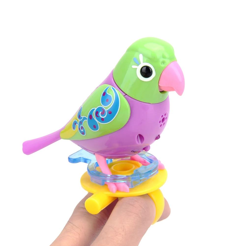 20 Songs Plastic Sound Voice Control Activate Chirping Singing Bird Funny Toy Gift for Children Electronic Pet Random Style 1PCS