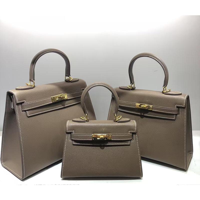 2025 New women's bag palm pattern second generation KellI bag cowhide mini Kelli bag shoulder bag crossbody handbag