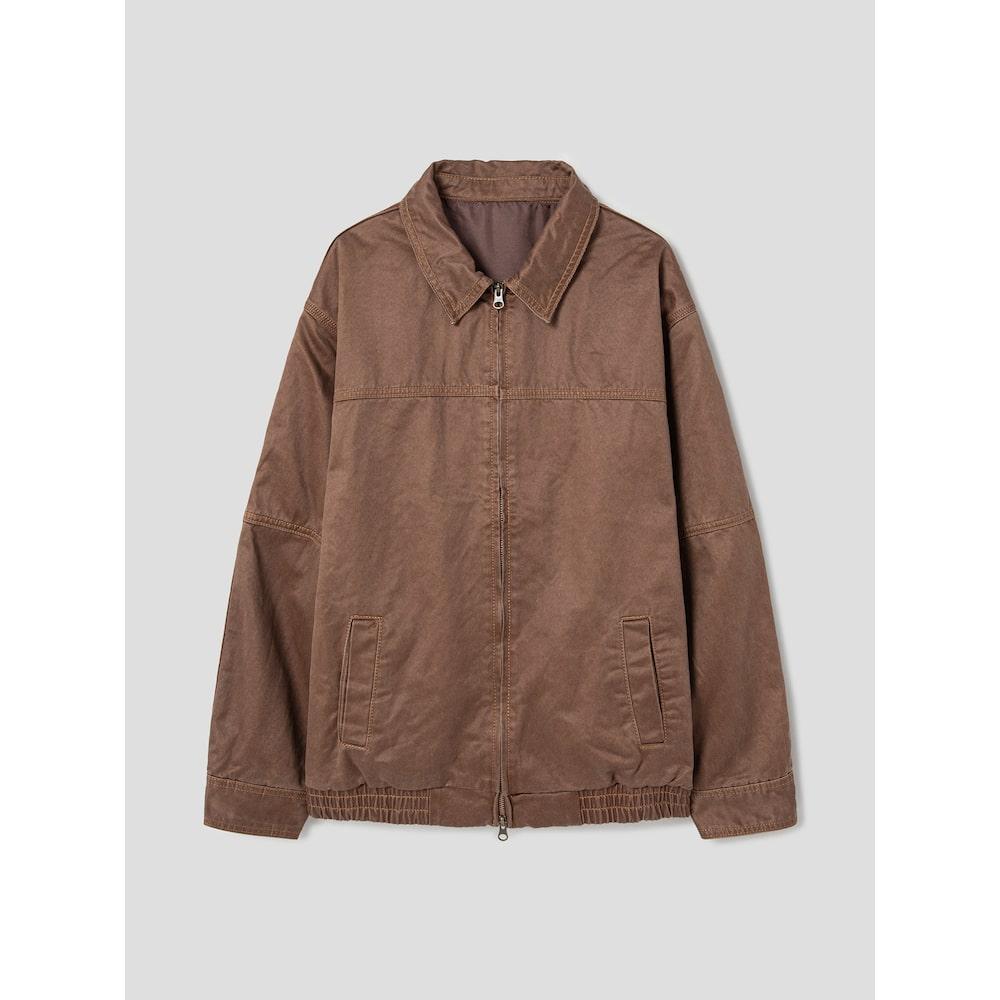 8Seconds Cracked Denim Zip-Up Jumper Orange