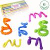 6Pcs New Silicone Fidget Toys Relaxation Fun Sensory Sticks Anxiety Relief Children Sensory Wand Gift