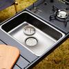 Dishwashing Sink Stainless Steels Wash Basin Picnics Wash Hand Washing Tank Outdoor Camping Kitchen Supply Easy To Use