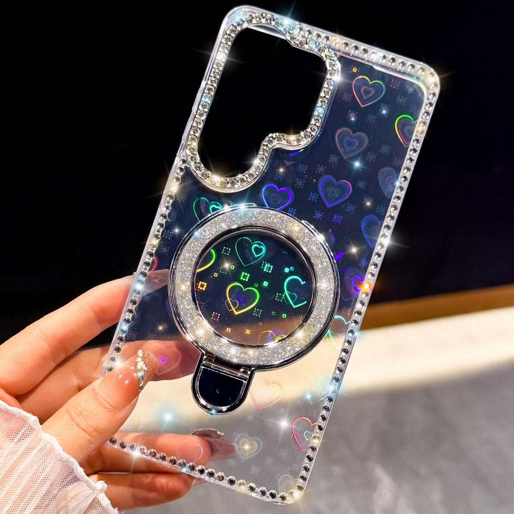 Fulcrum Rhinestone Glitter Holder for Samsung S26 Ultra/S25 Plus Luxury Phone Case A17/A56.