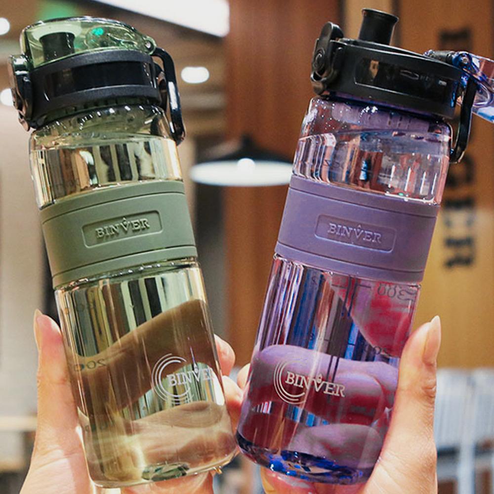Sports plastic cup, outdoor portable, shockproof, heat-resistant, graduated, filter screen, student bouncing cup, water bottle