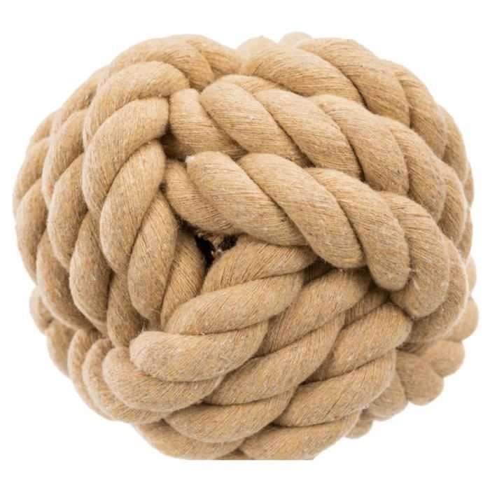 Jouet - TRIXIE - BE NORDIC - Balle en Corde - 13cm - Beige - Pour Chien