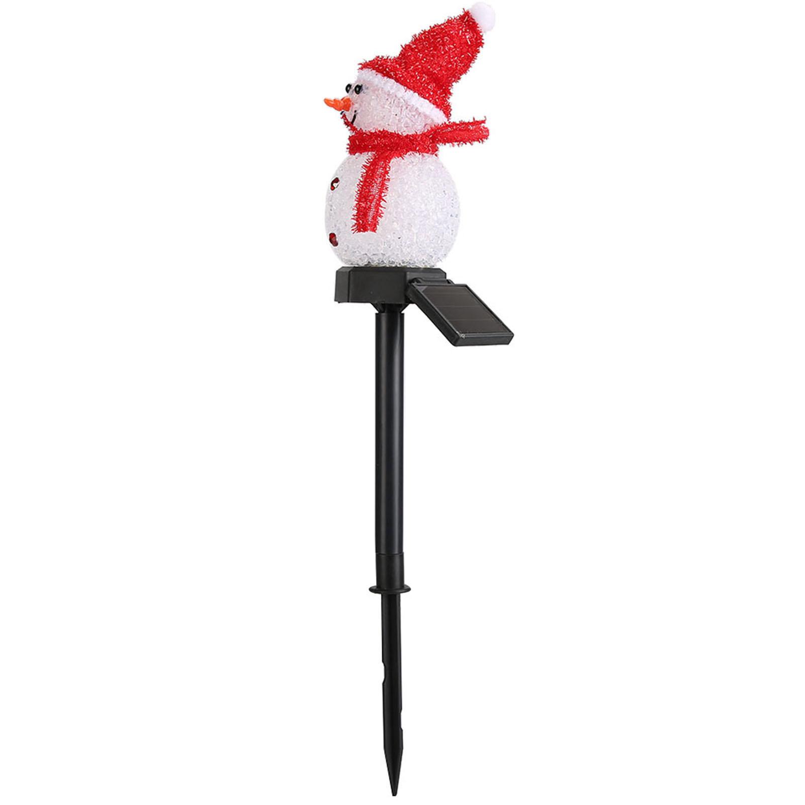 

Уличный водонепроницаемый светодиодный снеговик с солнечной батареей, экономящий энергию, рождественский садовый светильник для украшения двора