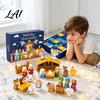 Christmas Waiting Gift for Boys Girls 24 Days Nativity Advent Calendar Kids Countdown Collectible Figurine Set with Mini Figurines Interactive
