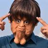 1x Funny Exaggerated Double Chin Latex Head Mask For Costume Party Cosplay Props