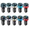 Phone LED Voltmeter Socket Cigarette Lighter For iPhone For Samsung 2-Port Adapter Car Charger