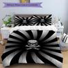 3pcs Skull Duvet Cover Set, Cover For Bedroom Guest Room (1 Duvet Cover + 2 Pillowcase, Without Quilt),  yy250922241