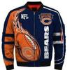 Herren NFL Falcons Team 3D-Druck Reißverschlussjacke