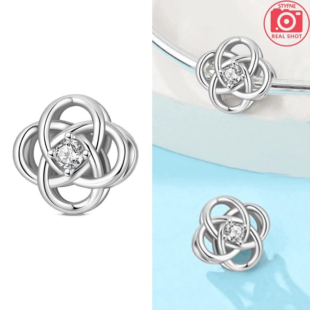 Original Copper Love Heart Hollow Bead Heart Knot Charm Infinite Good Luck Pendant Bead Fit Bracelet Diy Jewelry Gift Making