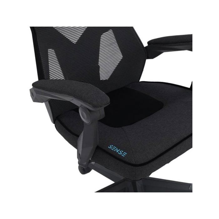 Chaise de gaming - WOXTER - Sense Black - Maille respirante - Inclinaison 135° - Accoudoirs confortables
