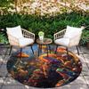 Colorful Frog pattern round rug,Carpet Rug for Living Room Bedroom Sofa Playroom Decor,Non-slip Floor Mat,Holiday Gifts and Birthday Gifts