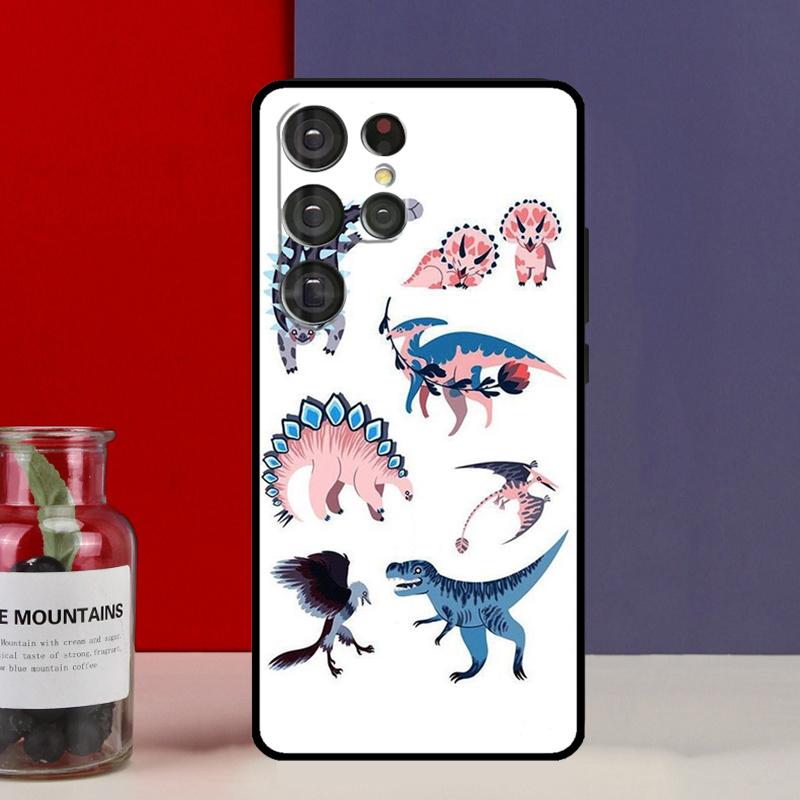 Skeleton Dinosaur Pattern Funda Case For Samsung Galaxy S25 Ultra S9 S10 S20 S21 S22 Plus S23 FE S24 Ultra Phone Cover