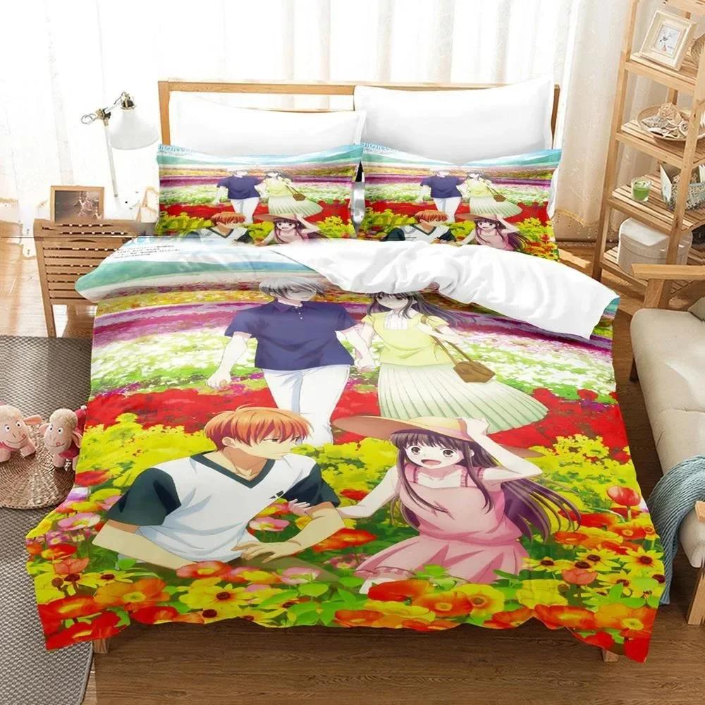 

Аниме Корзина фруктов Удобный пододеяльник Наволочка Постельный набор Украшение детской спальни Домашний текстиль 70x133cm 2pcs