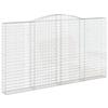 Cestas de Gabão com Arco Alto 2 Peças 400 x 30 x 220 240 cm Ferro Galvanizado