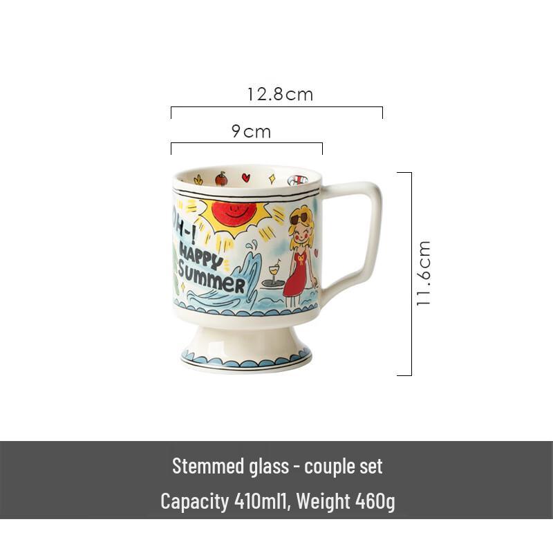 Cute Cream Girl Ceramic Tableware Set