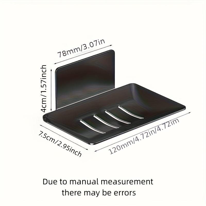 2 ks - Nástěnný držák na mýdlo bez vrtání, Odvodňovací mýdlenka, Polička na vonné předměty z uhlíkové oceli, Krabička organizér na mýdlo do koupelny, Koupelnové doplňky