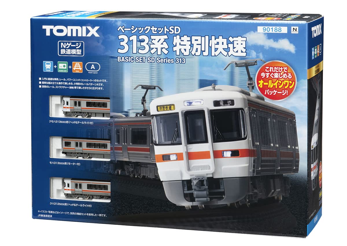 

TOMYTEC TOMIX N Gauge Basic Set SD 313 Series Special Rapid Train 90188 Model Train Beginner Set
