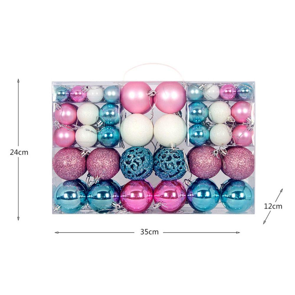 High-quality Plastic Christmas Ball Set 8 Colors 3-6cm Xmas Ornament Ball Suspensable Xmas Baubles Party