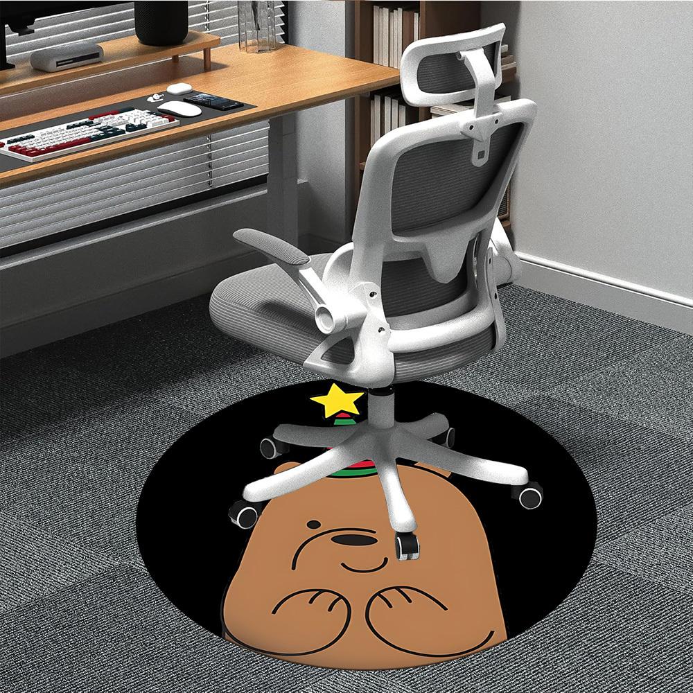 

1pc We Bare Bears Office Round Area Rug, Under Office Chairs Bedroom Living Room Home Decor, Room Deco, Available in Various Sizes 80cm
